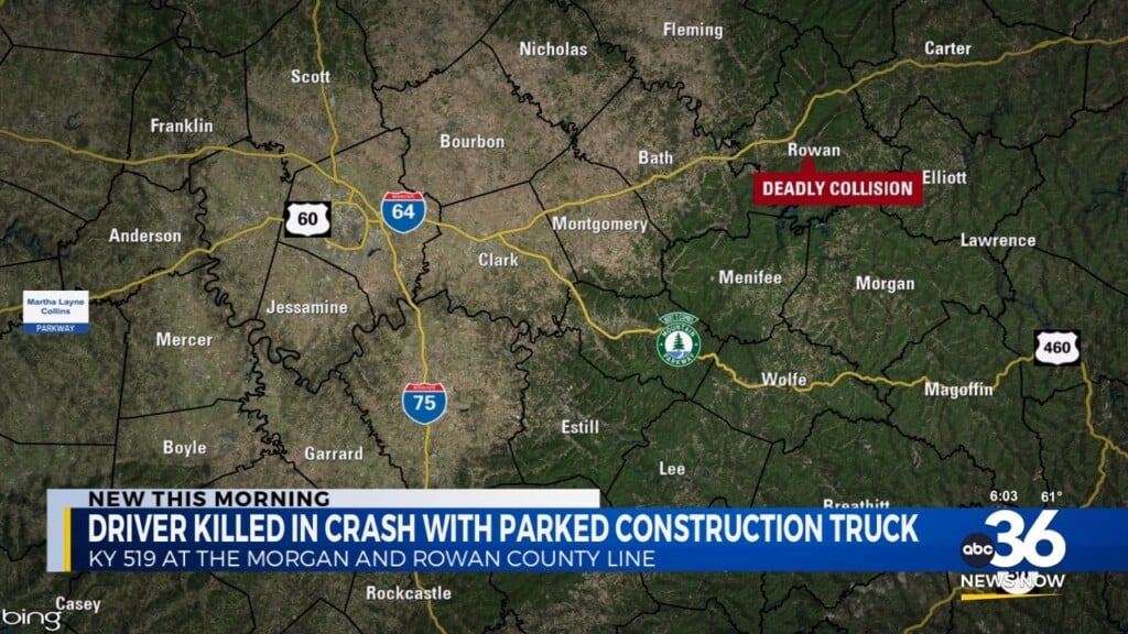 Driver Killed In Crash With Parked Construction Truck