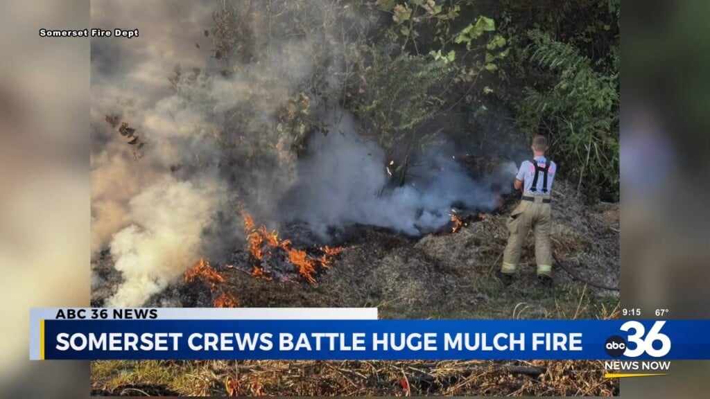 Firemen Battle Huge Mulch Fire