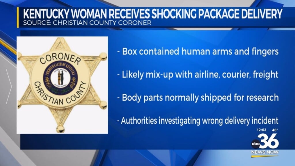 Human Body Parts Mistakenly Sent To Kentucky Woman