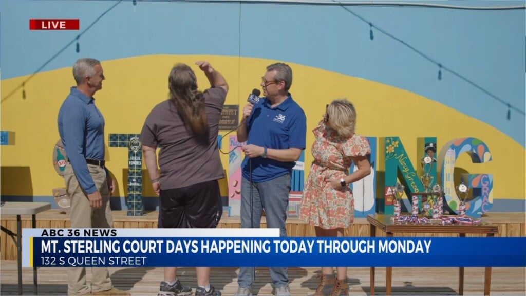 Mt. Sterling Court Days: Robbie Hopkins, Mullet Contest Winner And Singer Meg