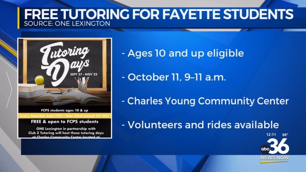 One Lexington Gives Free Tutoring To Fayette County Students