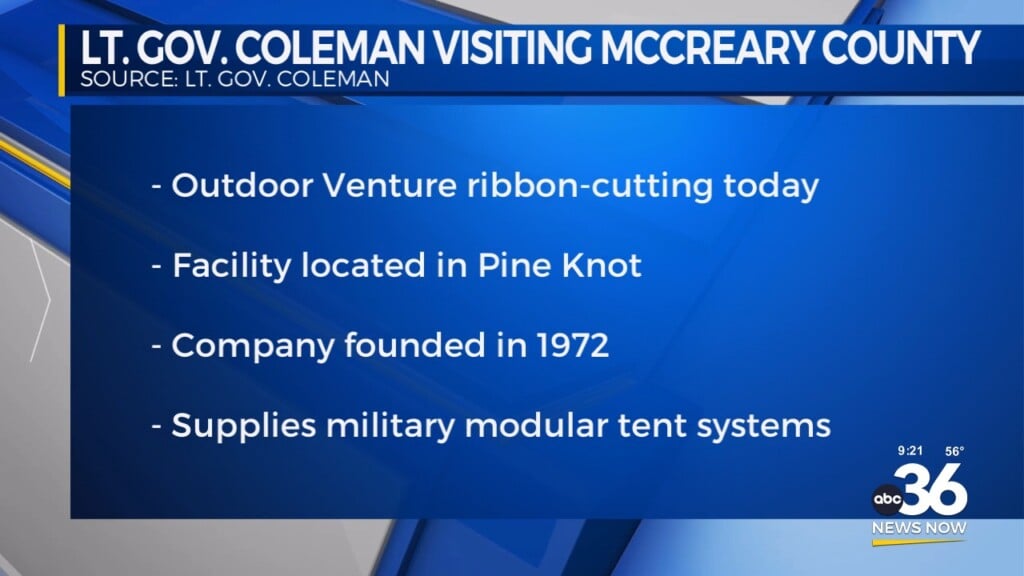 Lt. Governor Coleman To Visit Pine Knot Facility For Ribbon Cutting