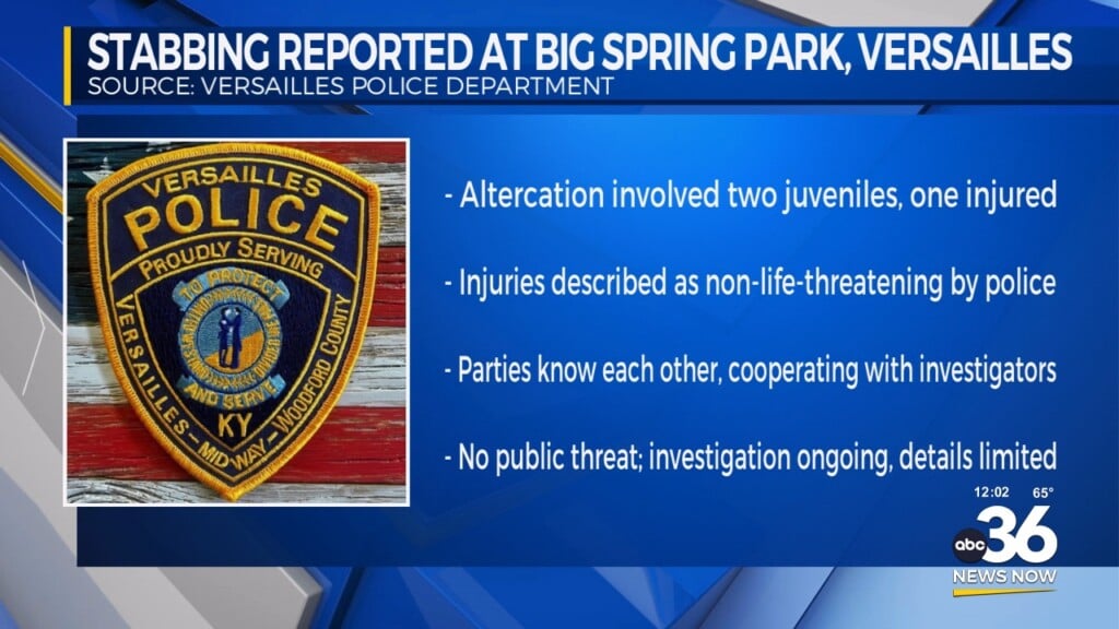 Stabbing Reported At Big Springs Park