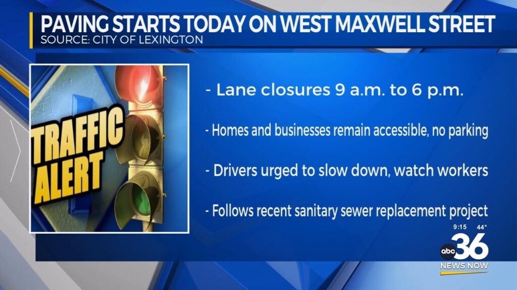 Paving Begins On West Maxwell Street