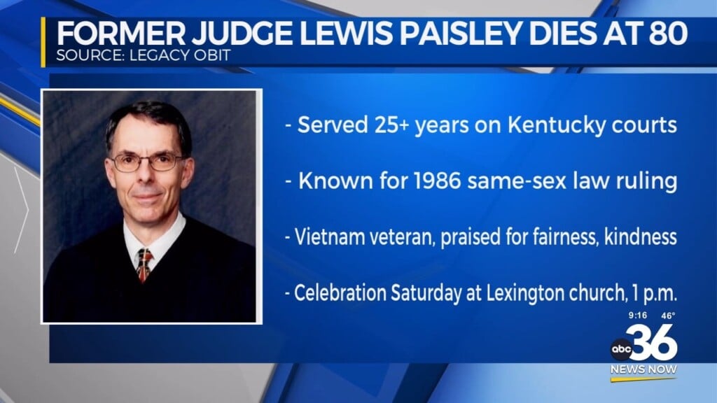 Former Judge Lewis Paisley Dies At 80