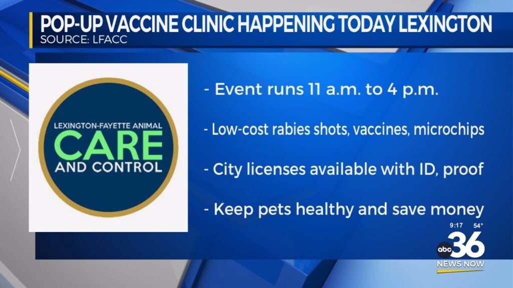 Pop Up Vaccine Clinic Happening In Lexington