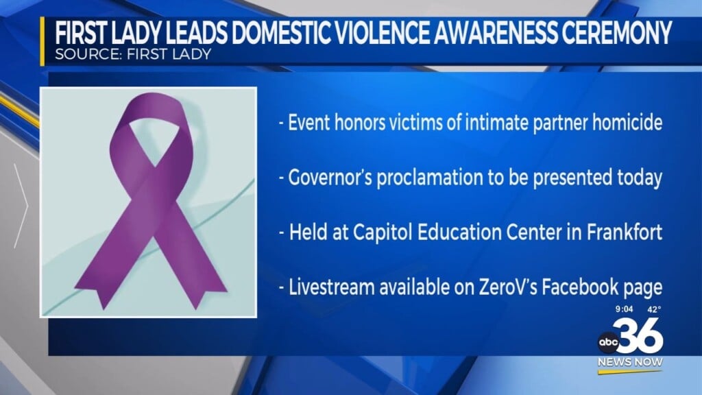 First Lady Leads Domestic Violence Awareness Ceremony