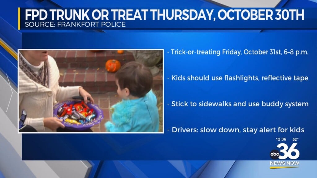 Frankfort Police Trunk Or Treat And Halloween Reminders