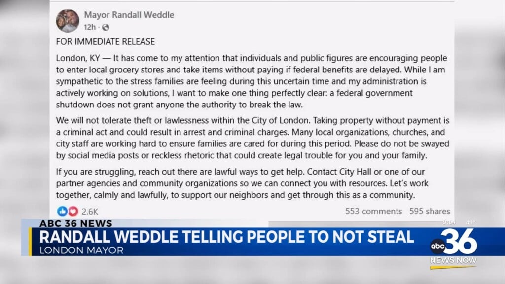 Randall Weddle Telling People Not To Steal
