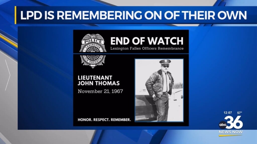 Lexington Police Remembering Lt. John Thomas