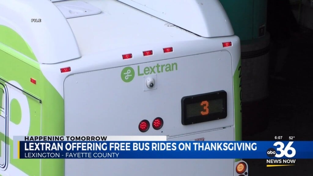 Lextran To Offer Free Rides On Thanksgiving Day