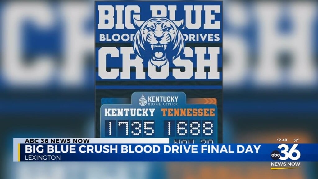 Big Blue Crush Blood Drive Wraps Up In Lexington With Uk In The Lead