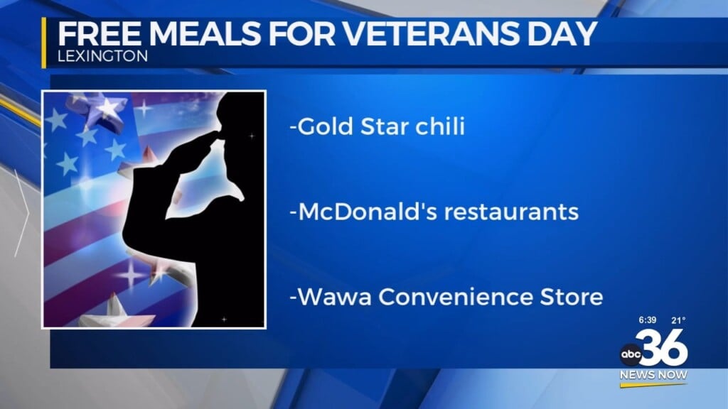Free Meals For Veterans Day