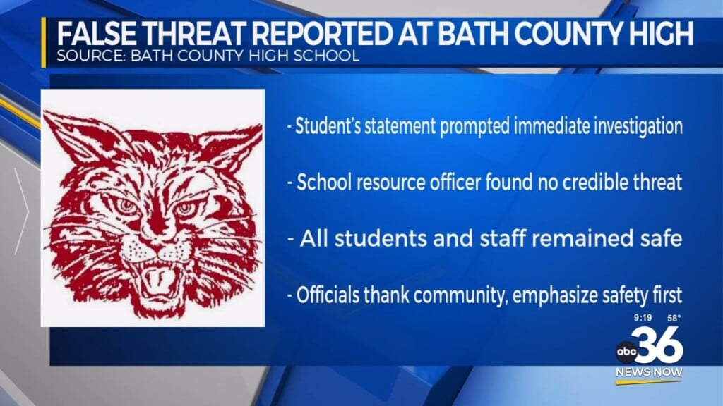 False Threat Reported At Bath County High