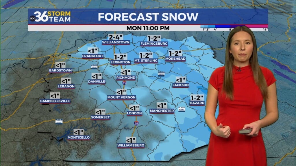 Winter Chill Settles In As Snow Showers Move Through Kentucky