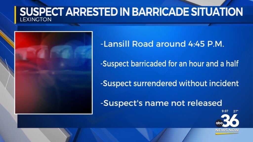 Suspect Arrested In Barricade Situation