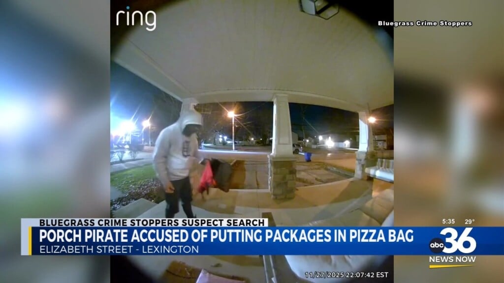 Porch Pirate Puts Packages In Red Pizza Bag