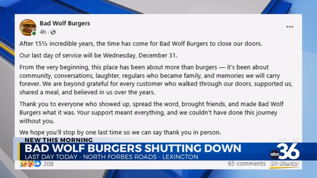 Bad Wolf Burgers Set To Close Permanently