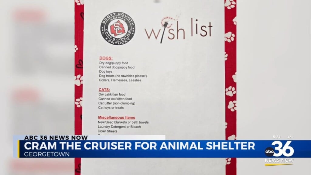 Georgetown Police Host Cram The Cruiser Event To Benefit Scott County Animal Care