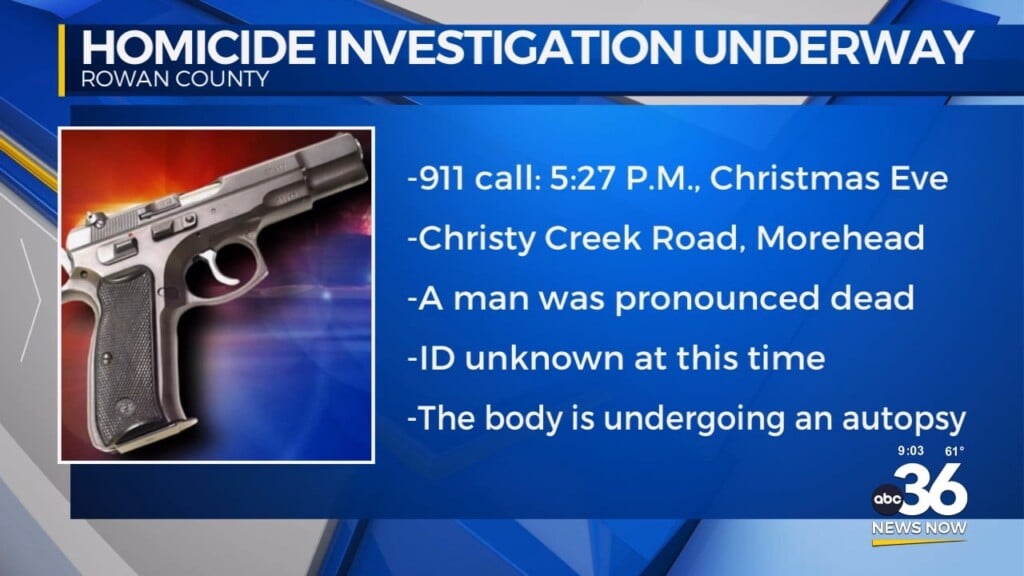 Homicide Investigation Underway In Rowan County