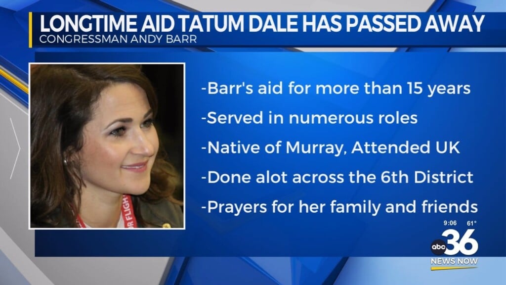 Longtime Aid Tatum Dale Has Passed Away