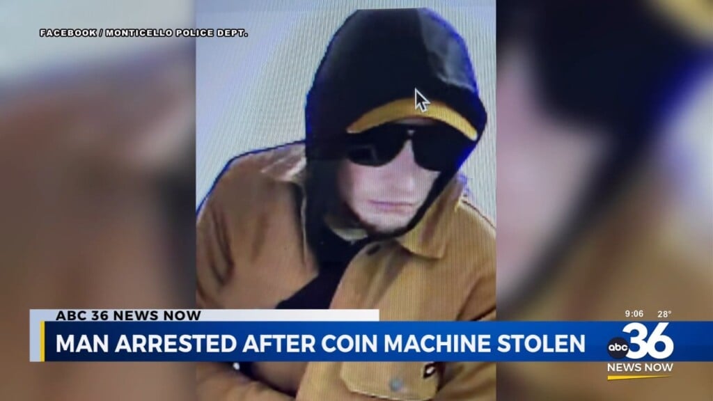 Man Arrested After Coin Machine Stolen