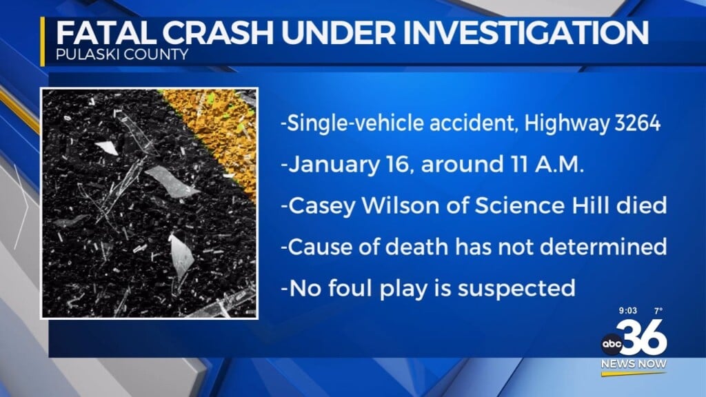 Fatal Crash Under Investigation In Pulaski County