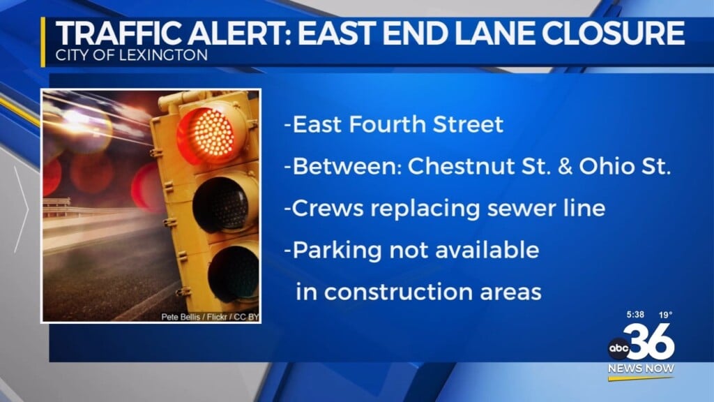 A Traffic Alert For Driver's In Lexington's East End