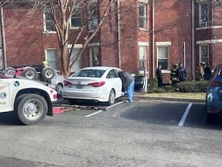 Woodland Avenue Car In Bldg