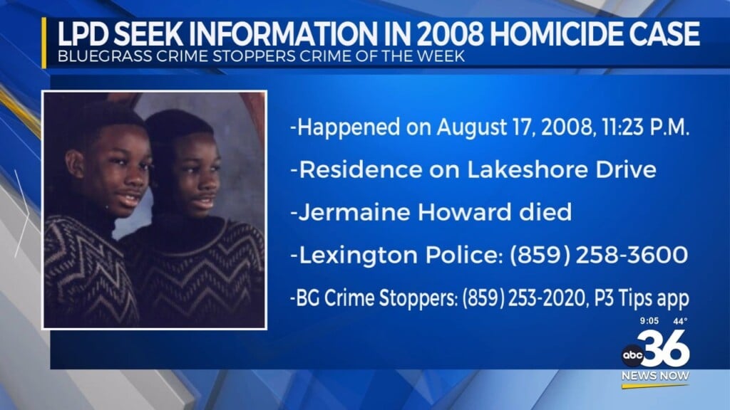Lexington Police Seek Information In A 2008 Homicide Case