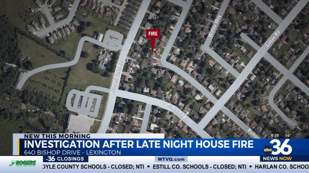 Lexington Fire Crews Battle Overnight House Fire