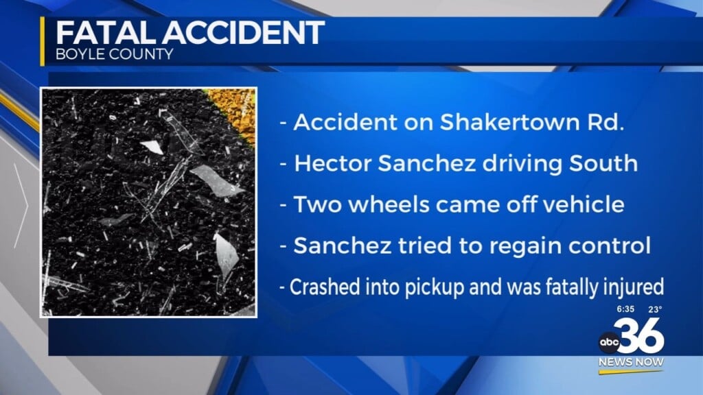 One Dead, One Injured In Boyle County Two Vehicle Crash