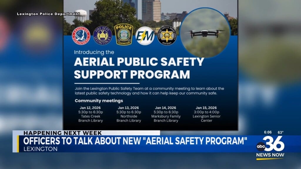 Lexington Police To Introduce New Aerial Public Safety Support Program