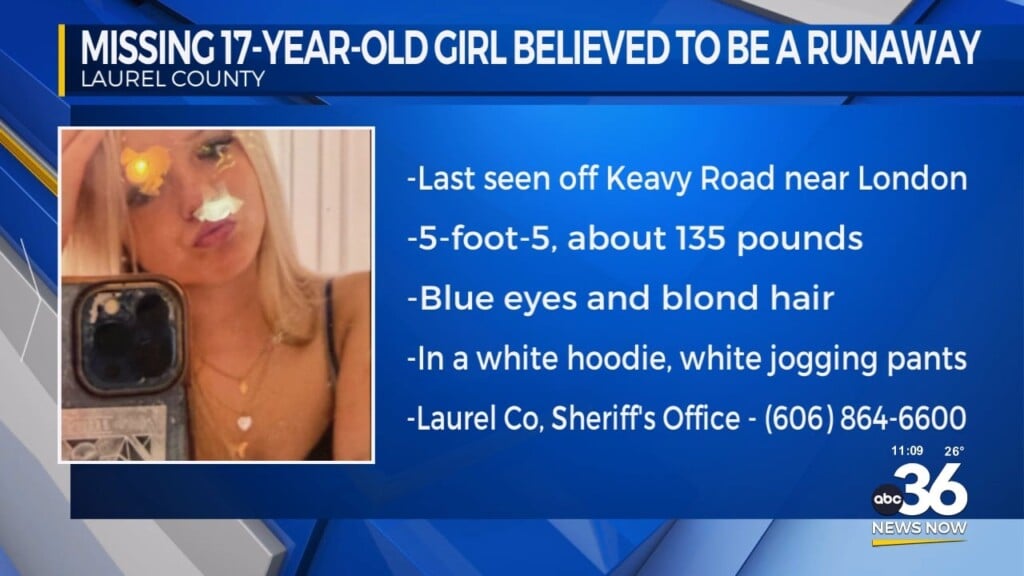 Laurel County Sheriff’s Office Searching For Missing 17 Year Old Girl