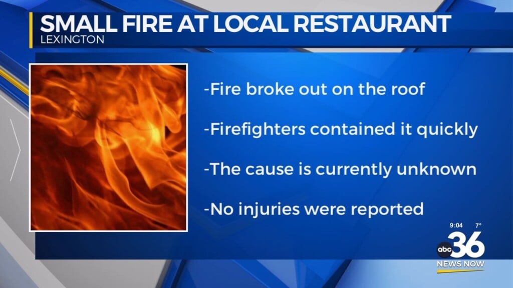 Crews Battled A Small Fire At A Local Restaurant In Lexington