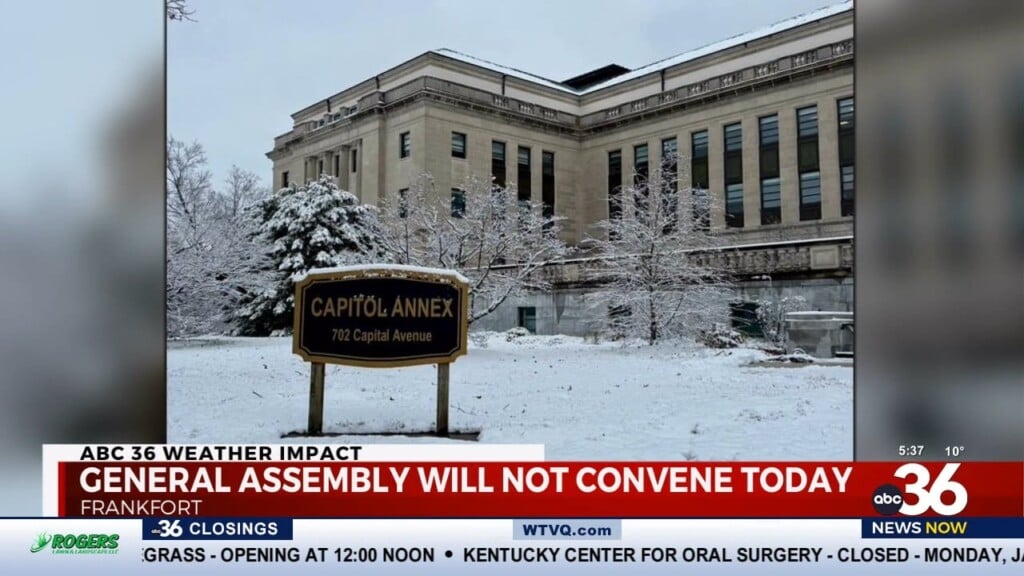 Kentucky General Assembly Will Not Convene Due To Weather