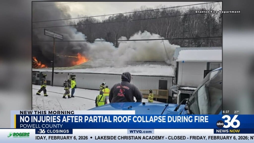 Roof Collapses In Powell County Fire
