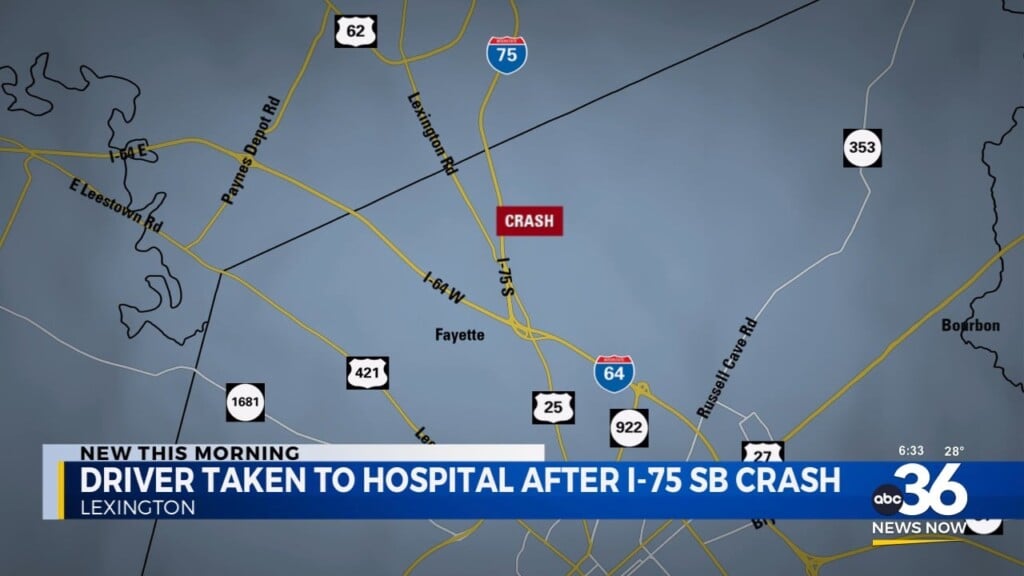 Minor Injuries For Driver Involved In Crash On I 75 In Lexington