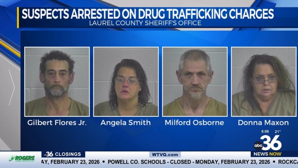 Four Arrested On Drug Trafficking Charges In Laurel County