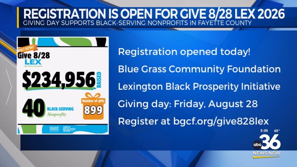 Registration Is Open For Give 8/28 Lex 2026