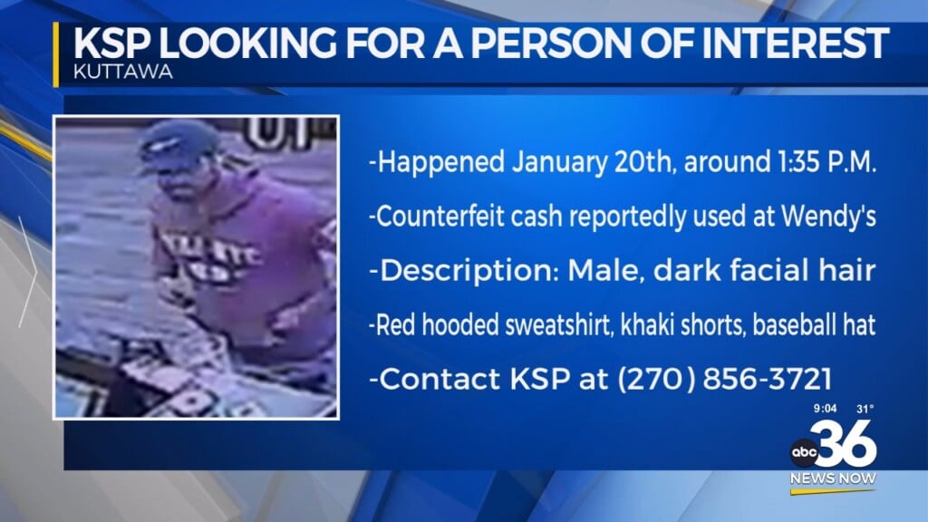 Ksp Looking For A Person Of Interest In Kuttawa