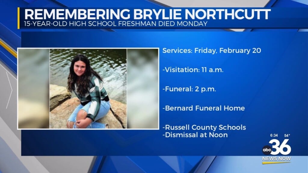 Funeral Arrangements Announced For Russell County High School Student Brylie Northcutt