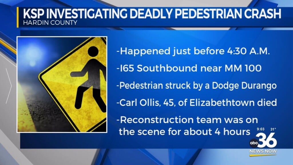 Ksp Investigating A Deadly Pedestrian Crash In Hardin County