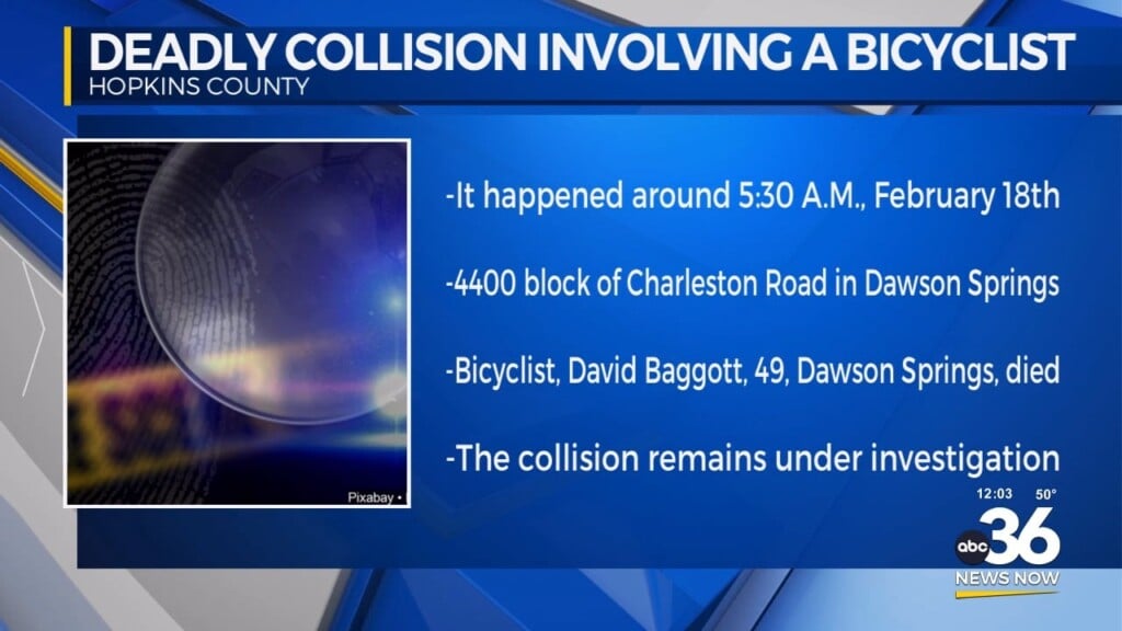 Bicyclist Killed In Hopkins County Crash Under Investigation
