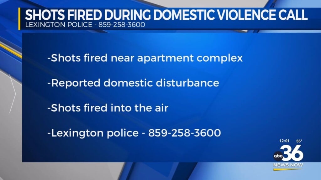 Domestic Dispute Leads To Shots Fired, No Injuries Reported