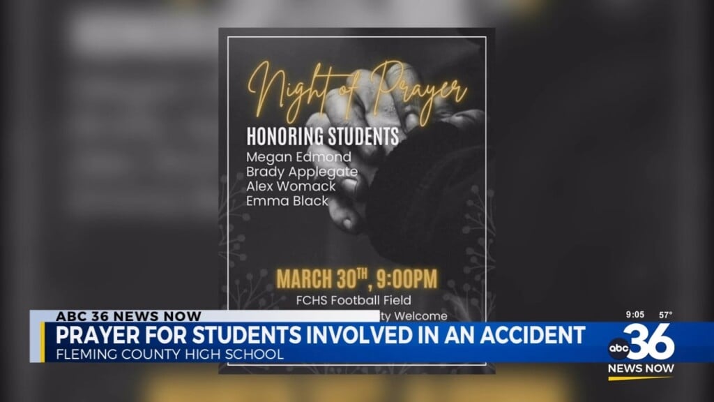 Prayer For Students Involved In An Accident In Fleming County