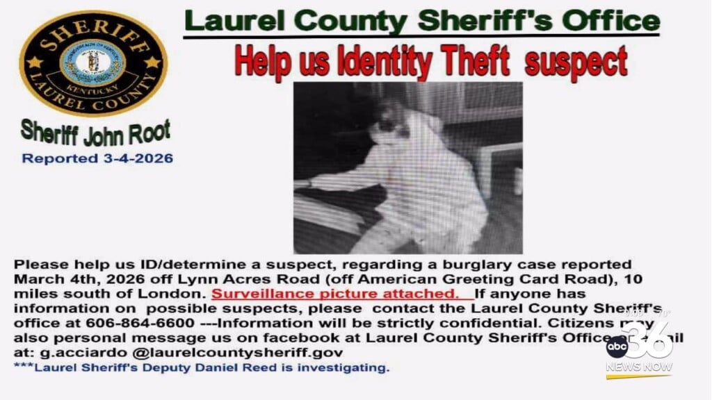 Laurel County Deputies Ask For Help Identifying Burglary Suspect