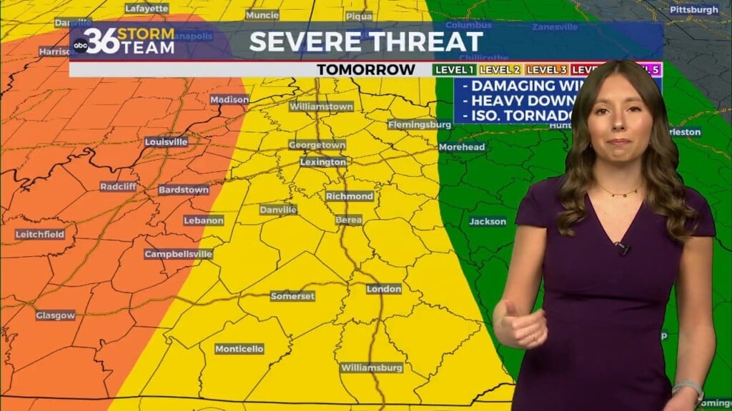 Windy Sunday Ahead Of Overnight Storms And A Sharp Temperature Drop In Kentucky