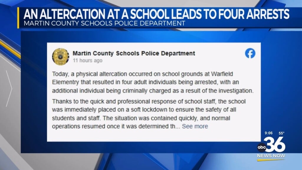 An Altercation At A School Leads To Four Arrests In Martin County