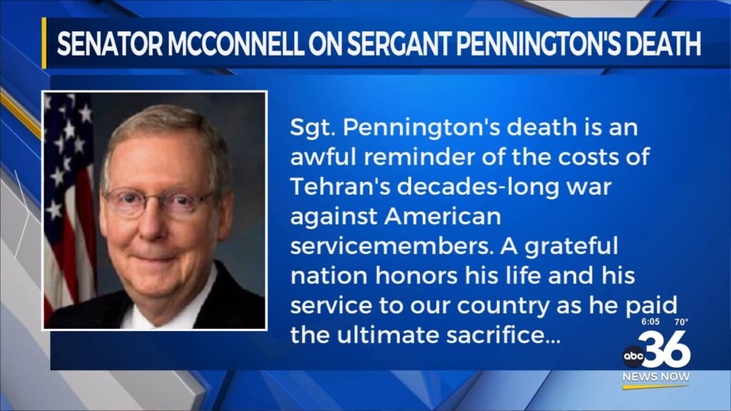 Governor Beshear And Senator Mcconnell Respond To Sergeant Pennington's Death